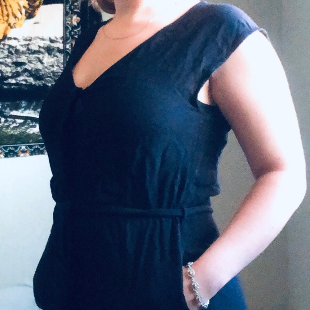 Black Thigh Slit Form Fitted Dress.
